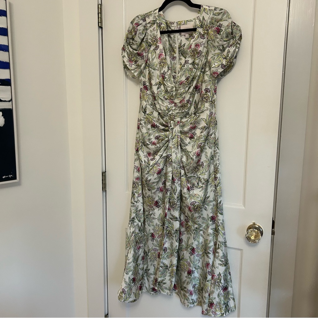 Cinq A Sept Walker Dress - Ivory Multi Floral Size 8